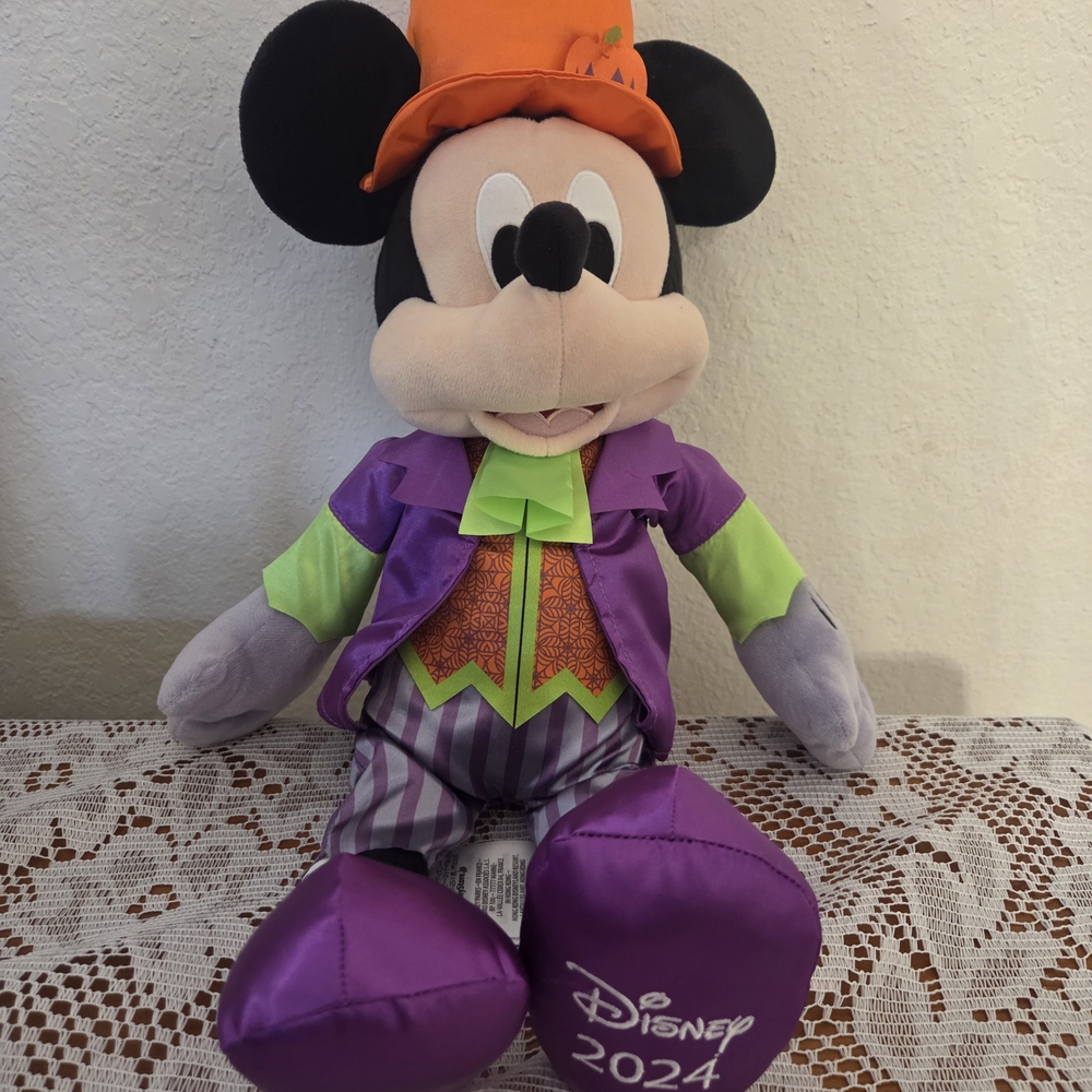 Disney Mickey Mouse Halloween Plush - Purple and Orange